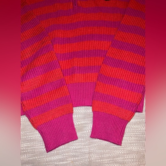 Target Black History Month Striped Half-Zip Sweater XS - Picture 5 of 6